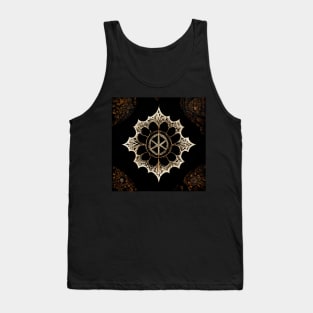 Gothic wheel mandala pattern Tank Top